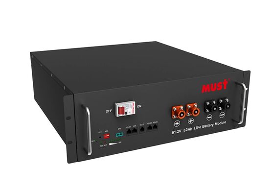 Συστήματα εφεδρικής μπαταρίας τηλεπικοινωνιών 48V 100 AH, τοποθετημένα σε rack